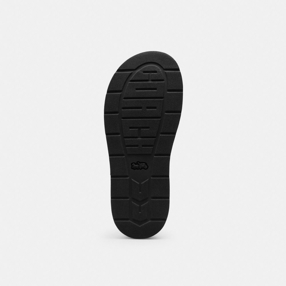 Women's Coach Lucy Lug Sole Sandal In Signature Jacquard Black Smoke