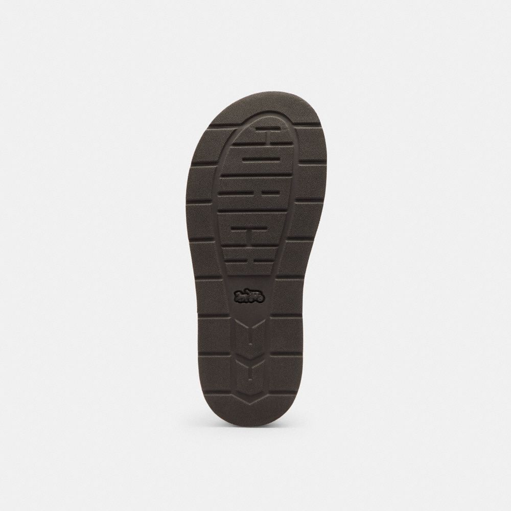 Women's Coach Lucy Lug Sole Sandal In Signature Jacquard Maple Oak