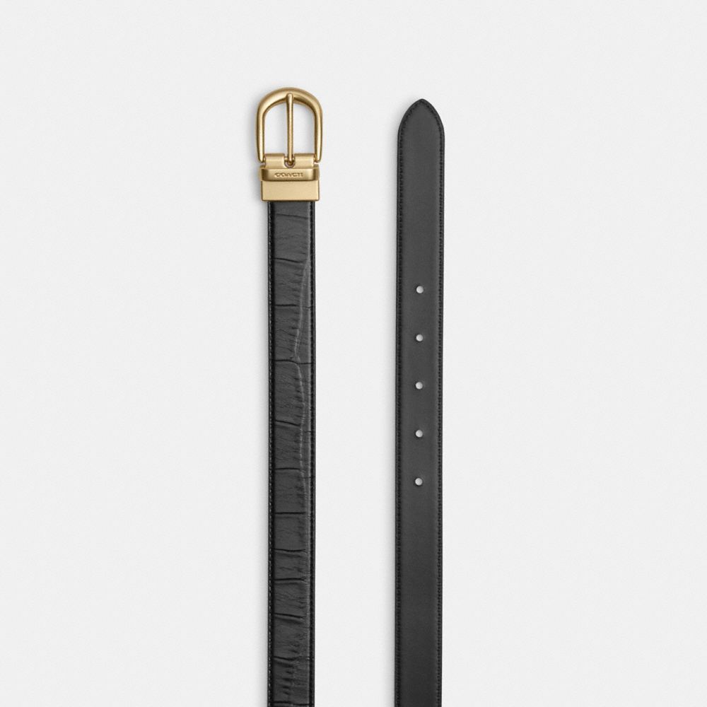 Coach Classic Buckle Cut To Size Reversible Belt, 25 Mm Gold Black