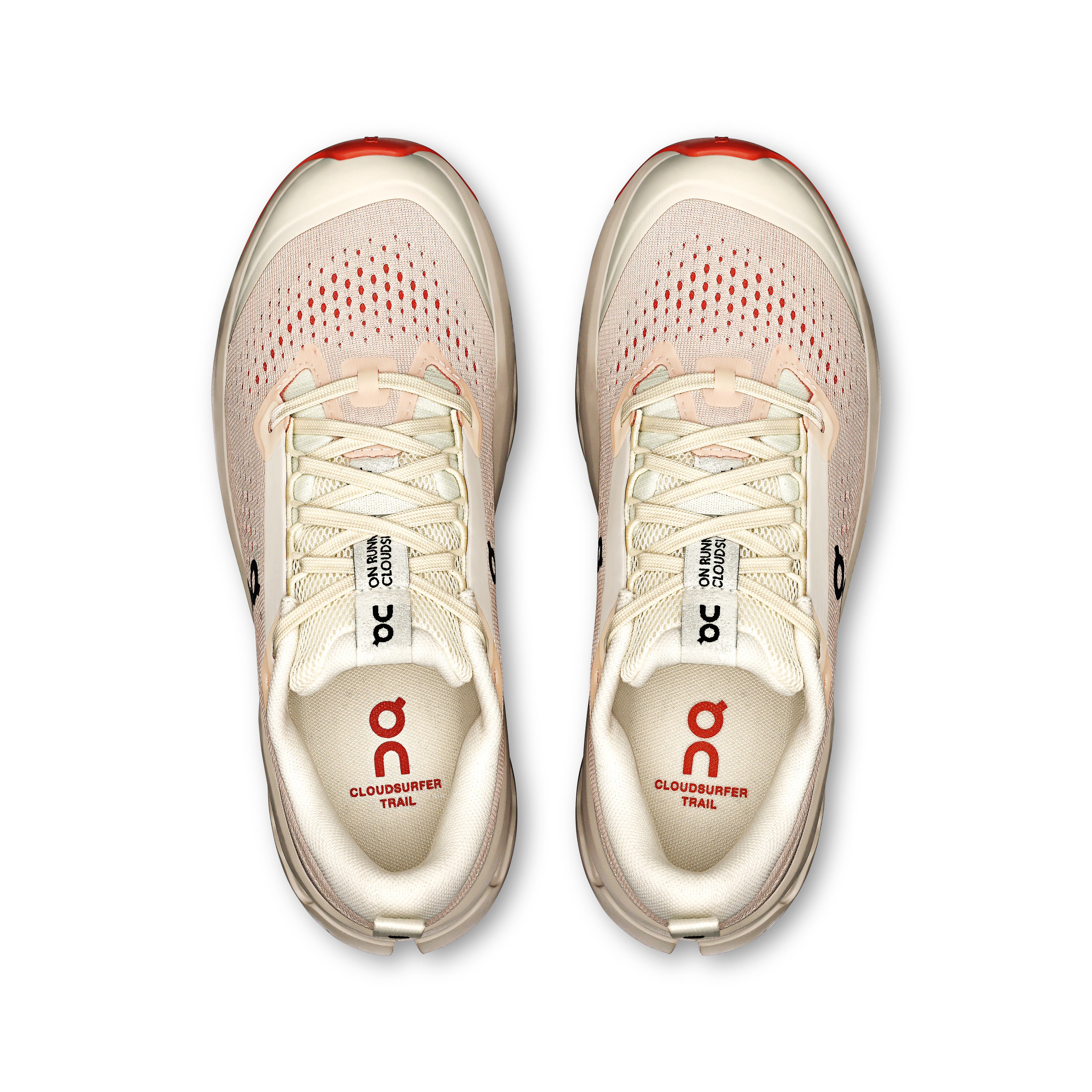 on running cloudsurfer trail 2 ivory salmon running (women's)