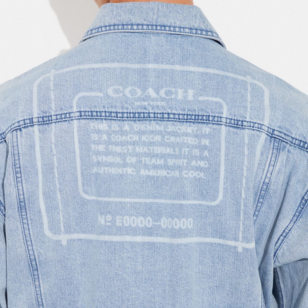 Coach Novelty Denim Jacket Light Wash
