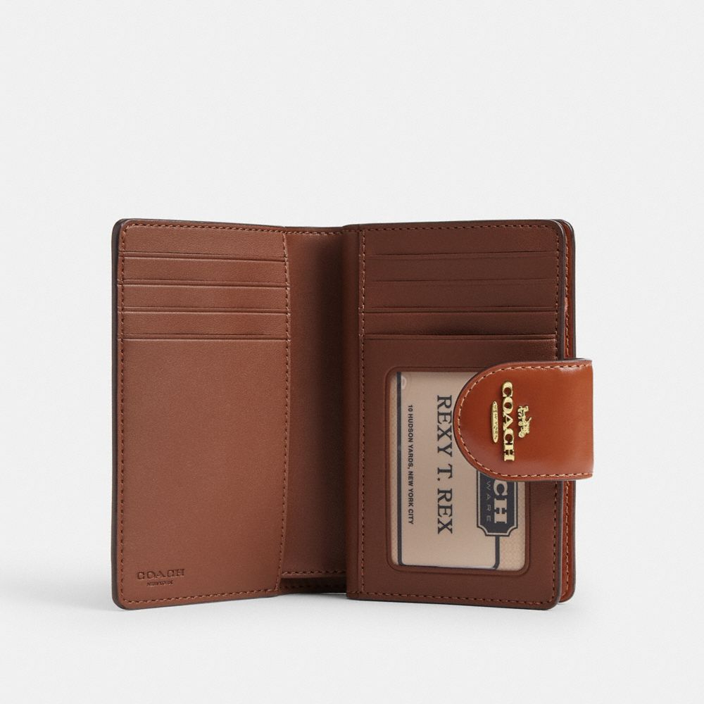Coach Medium Corner Zip Wallet Gold/Cinnamon