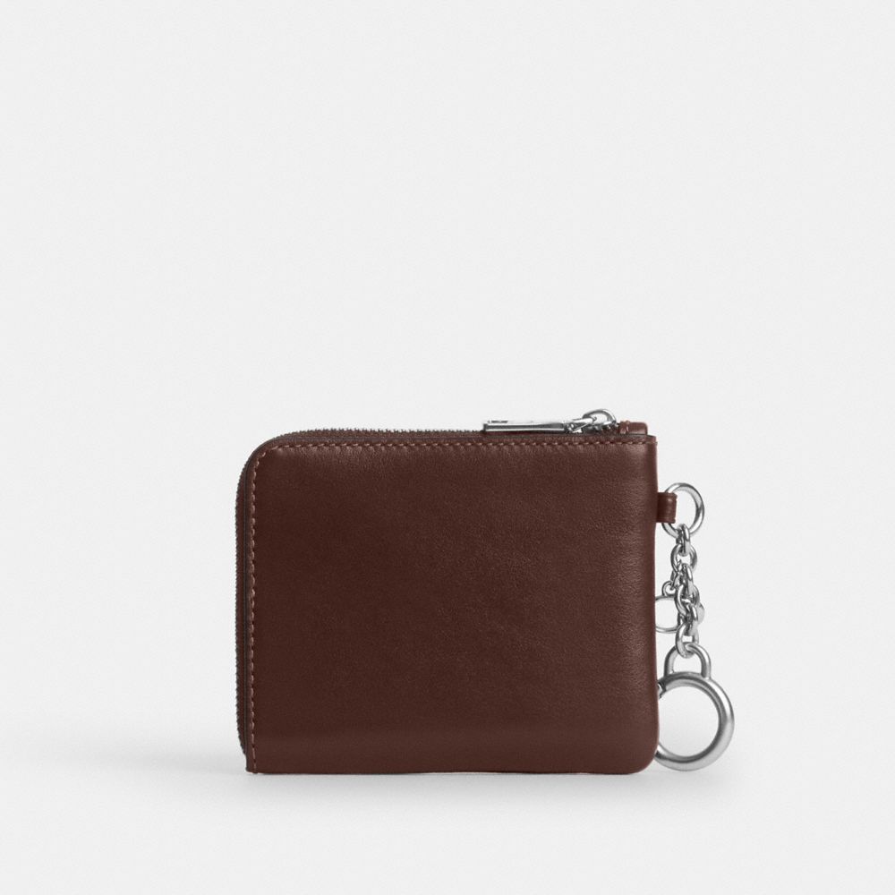 Coach Small Corner Zip Wallet Silver/Maple