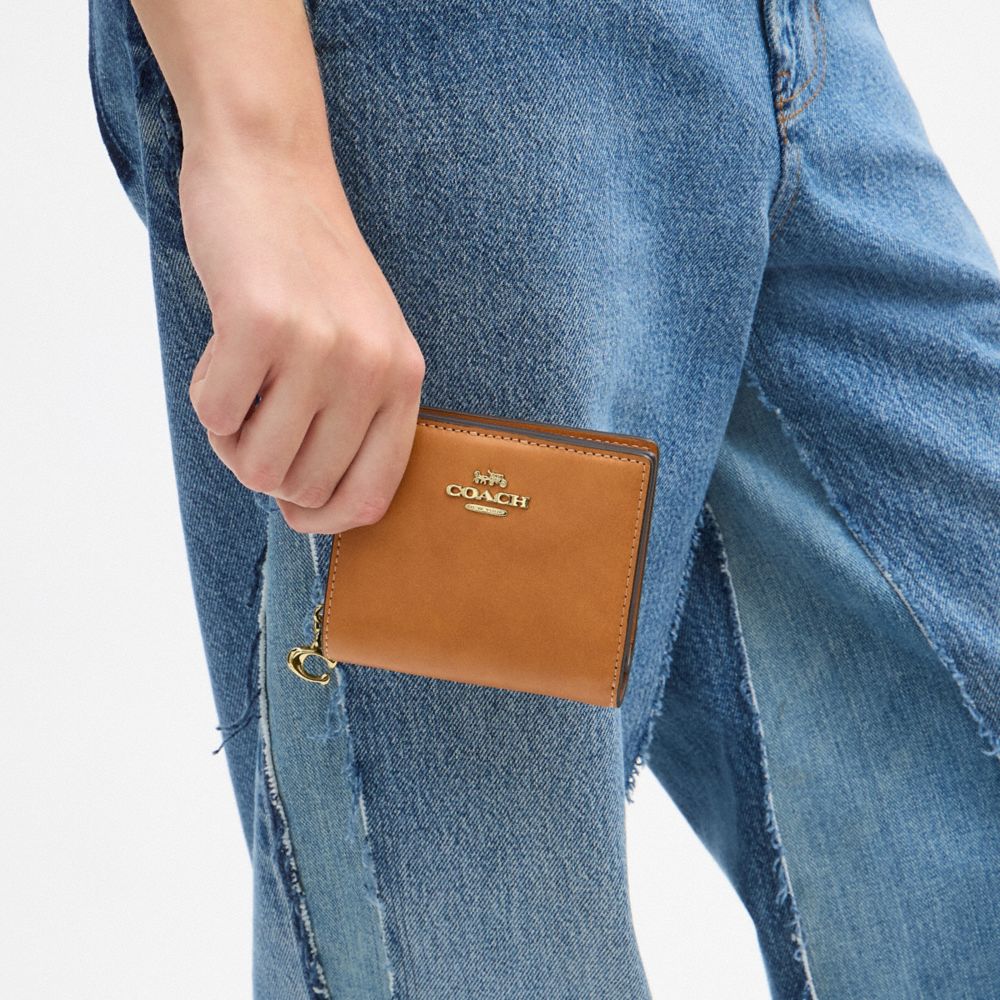 Coach Snap Wallet Gold/Brown