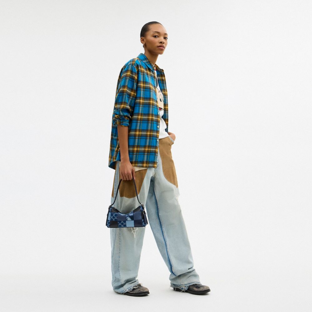 Coach Alter/Ego Small Slouchy Shoulder Bag Denim Sig Multi