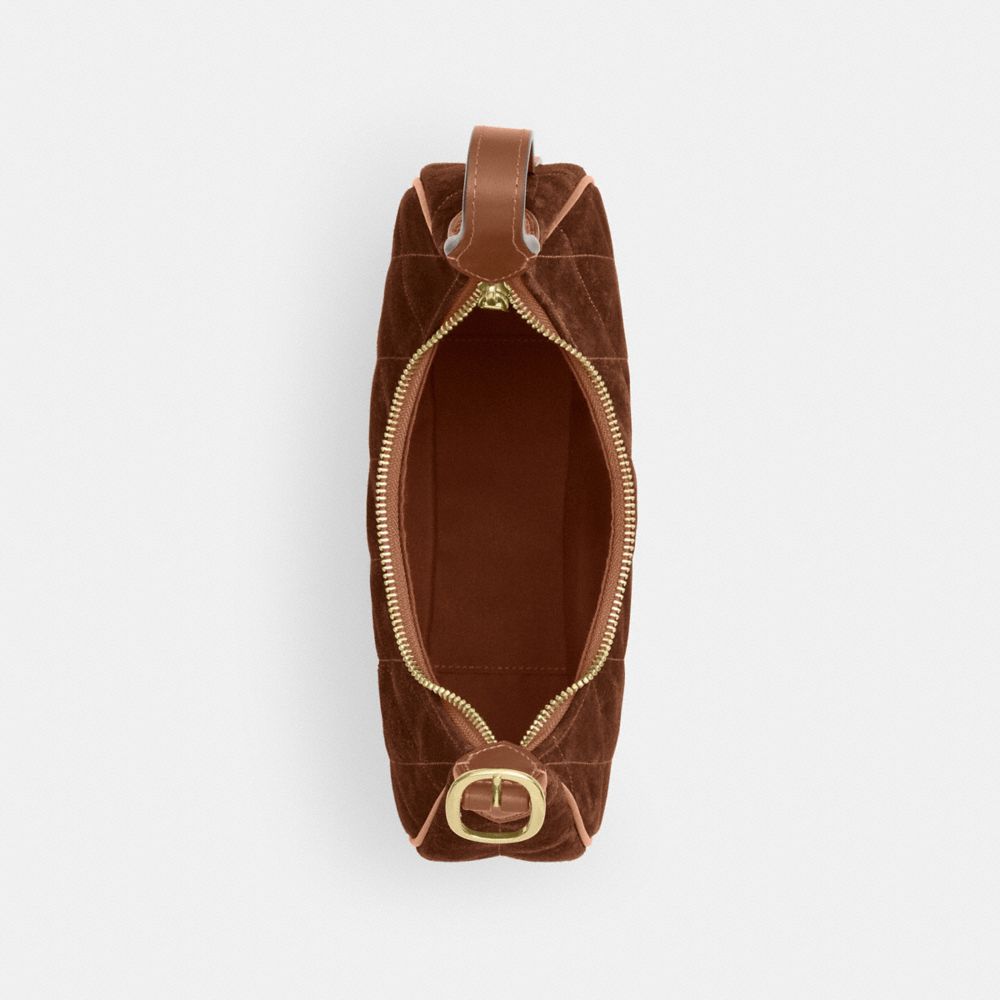 Coach Emily Shoulder Bag With Quilting Gold/Warm Brown