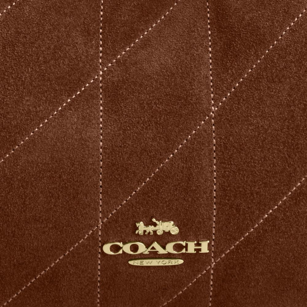 Coach Emily Shoulder Bag With Quilting Gold/Warm Brown