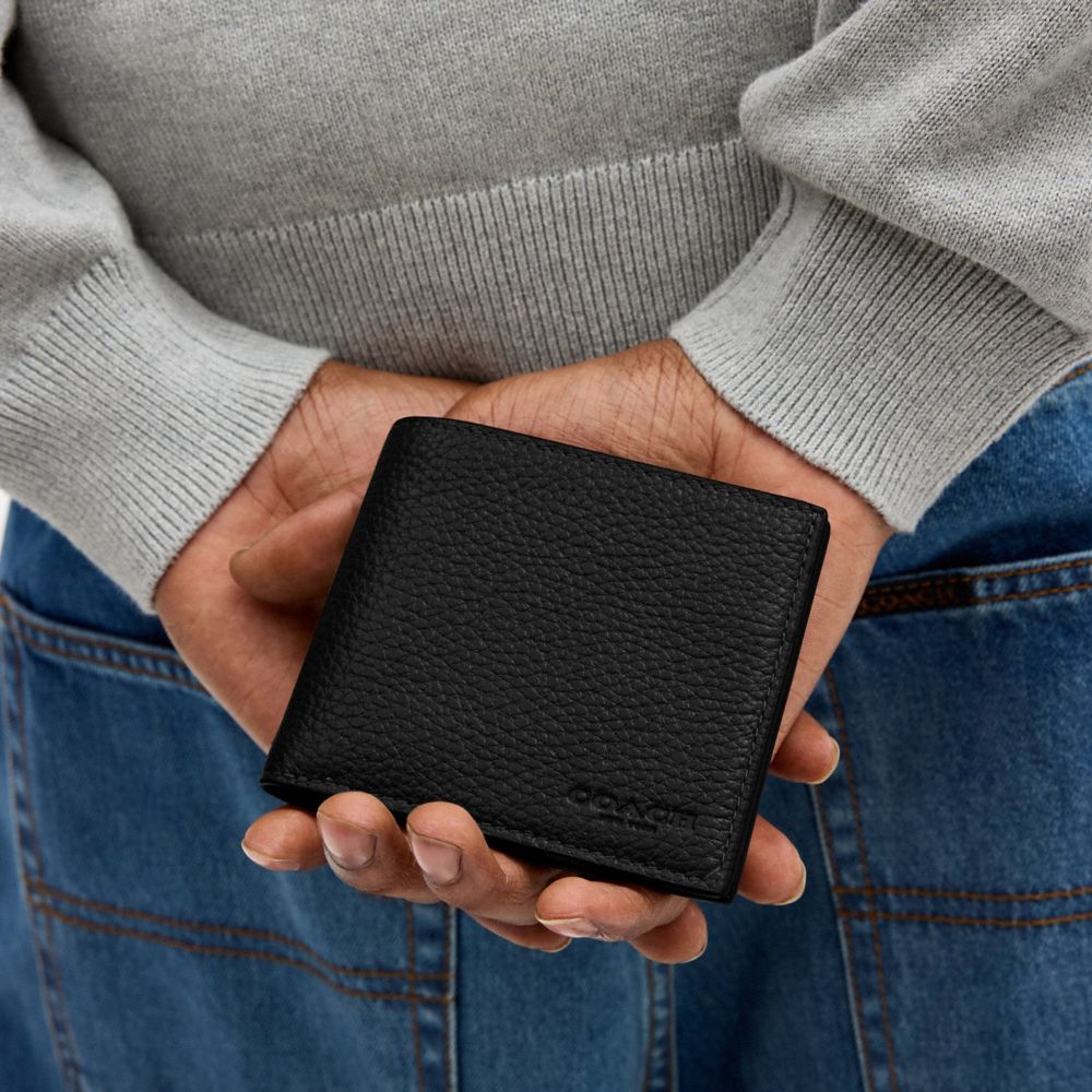 Coach ID Billfold Wallet Black