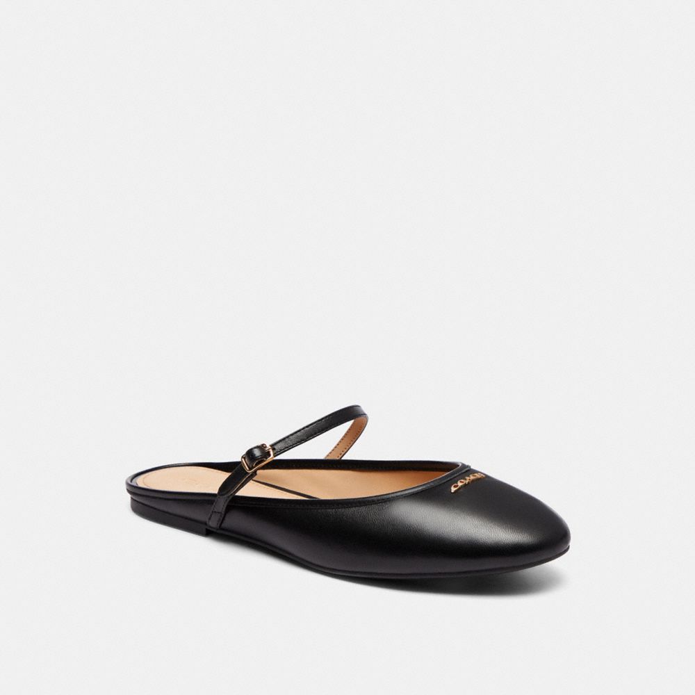 Women's Coach Ballet Mule Black