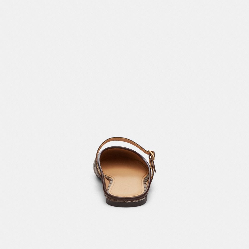 Women's Coach Ballet Mule In Signature Jacquard Oak Maple
