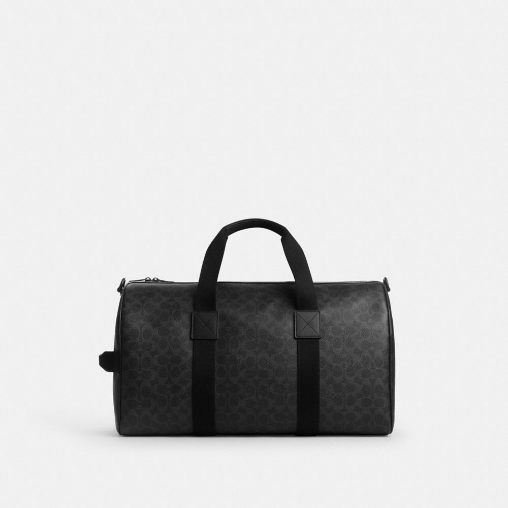 Coach Explorer Duffle Bag 50 In Signature Canvas Matte Black/Black Signature