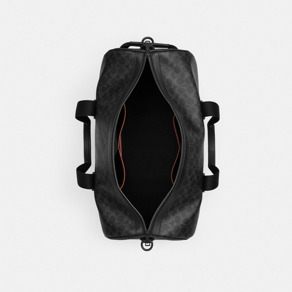 Coach Explorer Duffle Bag 50 In Signature Canvas Matte Black/Black Signature