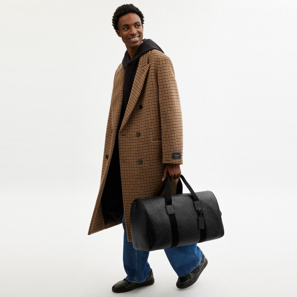 Coach Explorer Duffle Bag 50 In Signature Canvas Matte Black/Black Signature