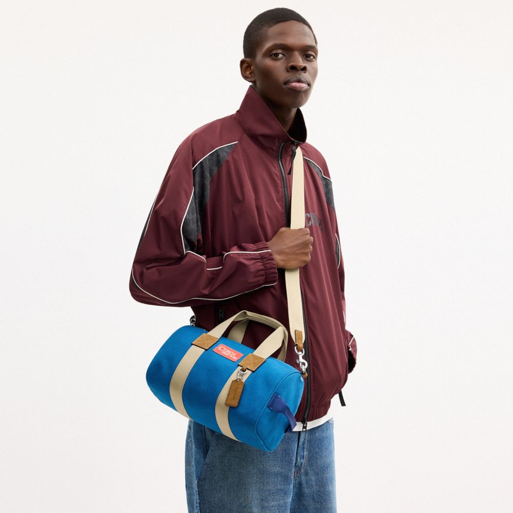Coach Expedition Duffle Bag Silver Blue Multi