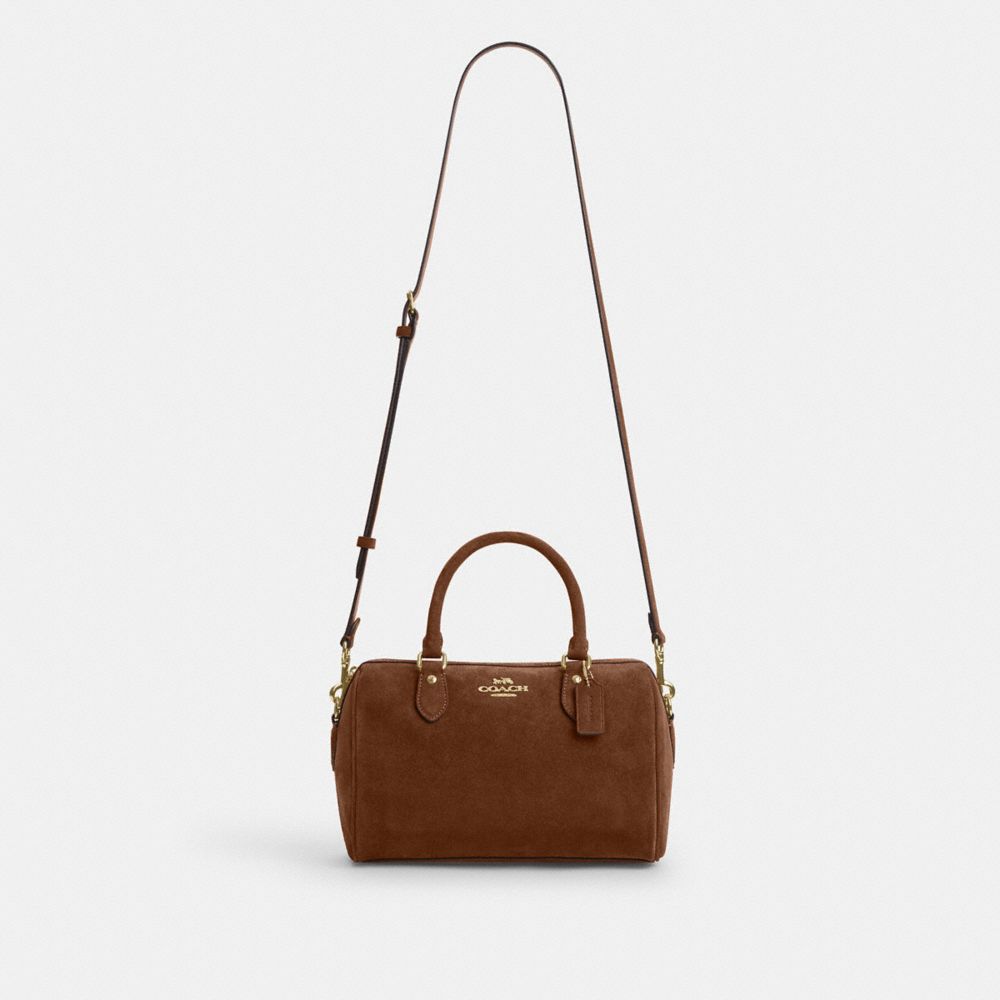Coach Rowan Satchel Bag Gold/Warm Brown