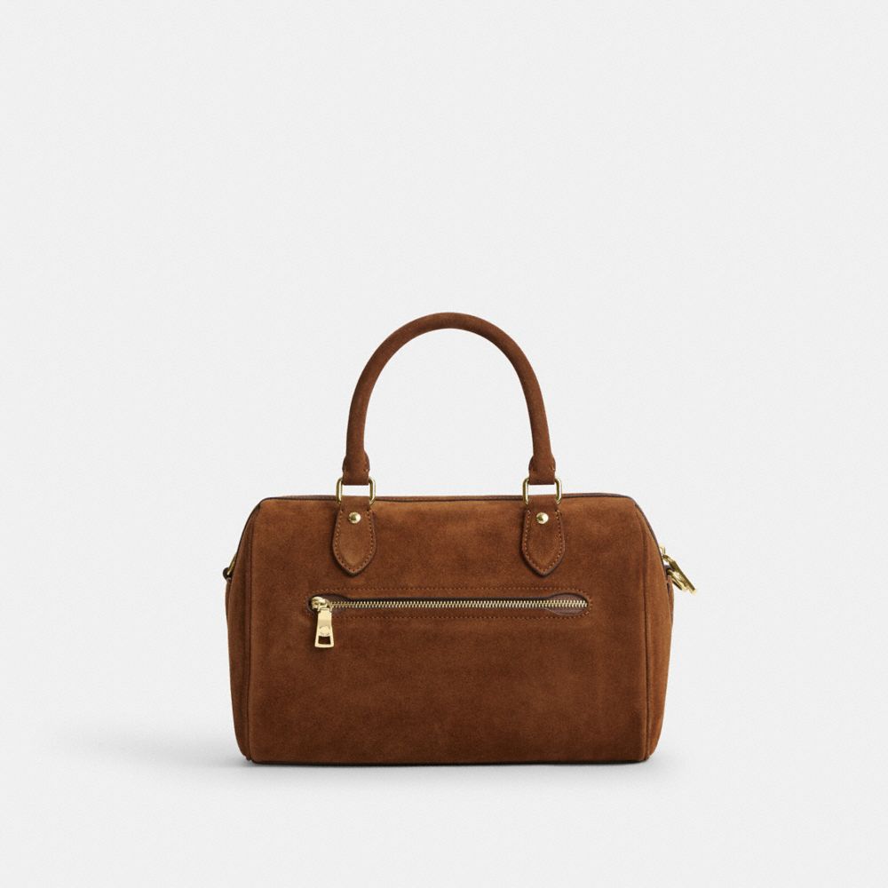 Coach Rowan Satchel Bag Gold/Warm Brown
