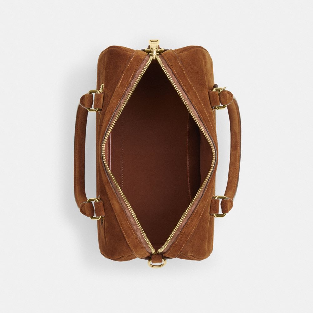 Coach Rowan Satchel Bag Gold/Warm Brown