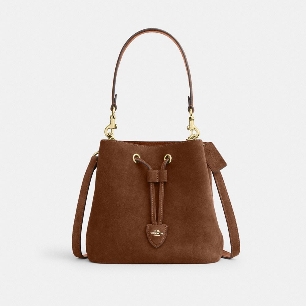 Coach Rowan Bucket Bag Gold/Warm Brown