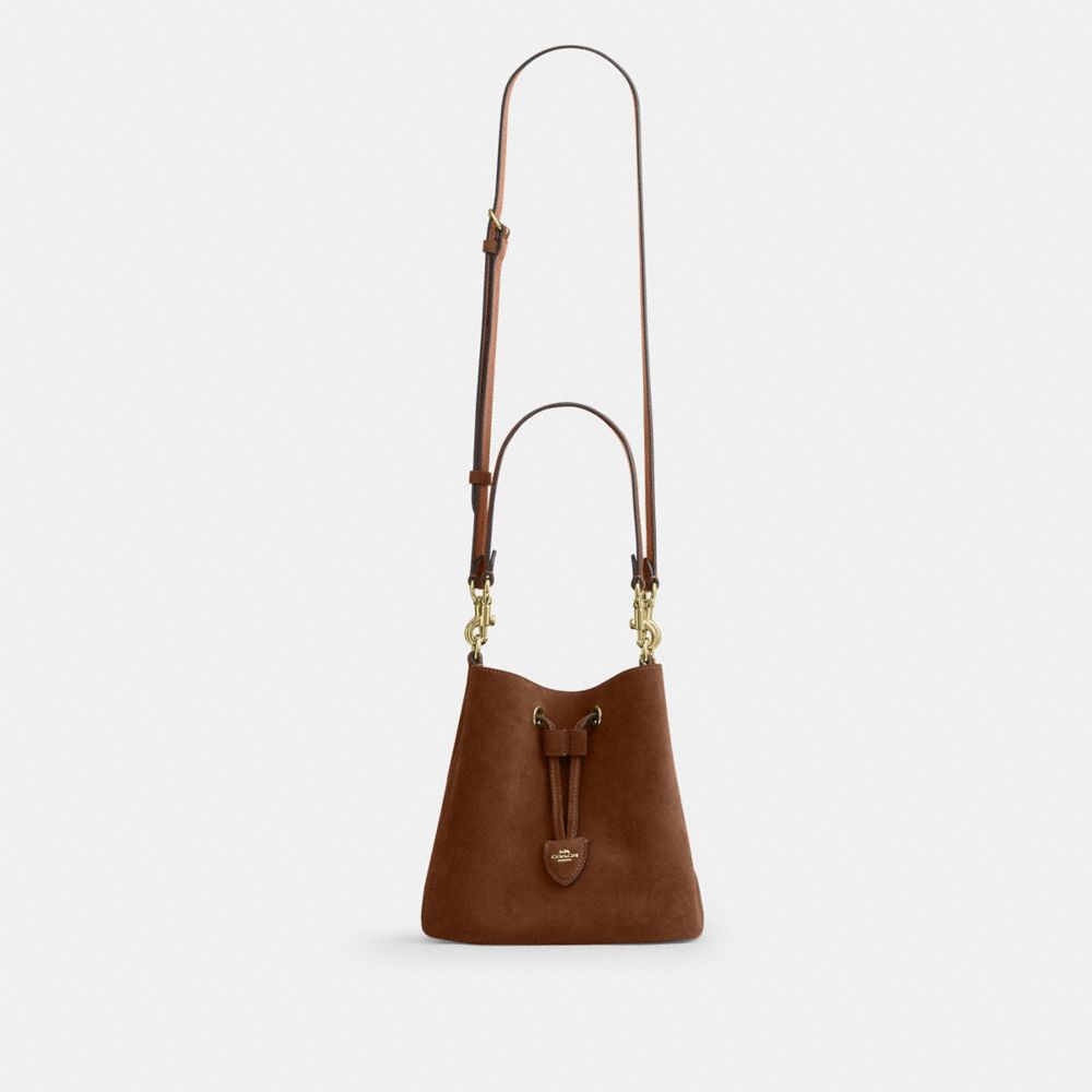 Coach Rowan Bucket Bag Gold/Warm Brown
