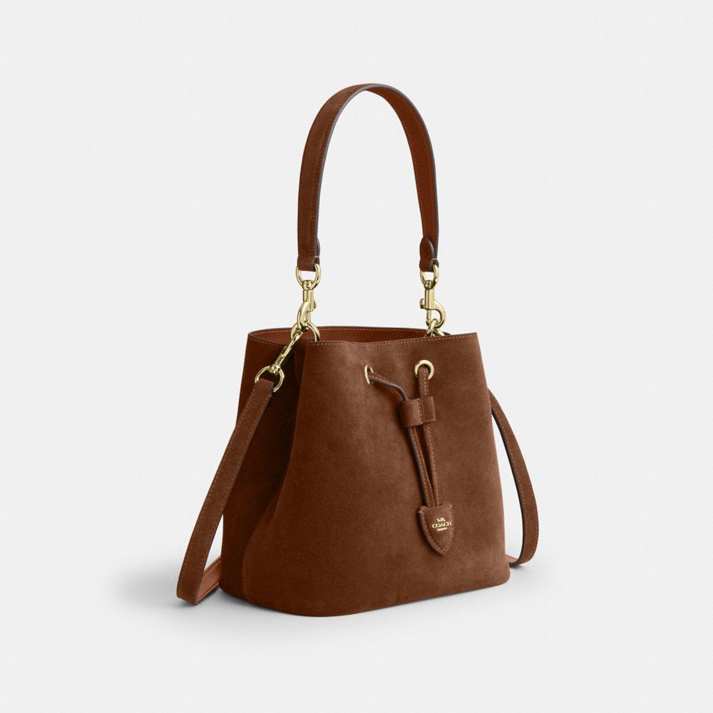 Coach Rowan Bucket Bag Gold/Warm Brown
