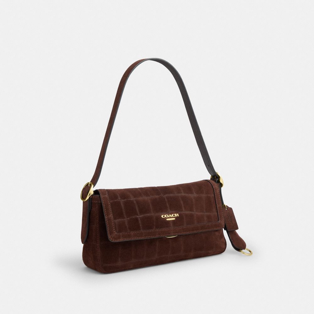 Coach Etta Small Flap Shoulder Bag Gold/Maple