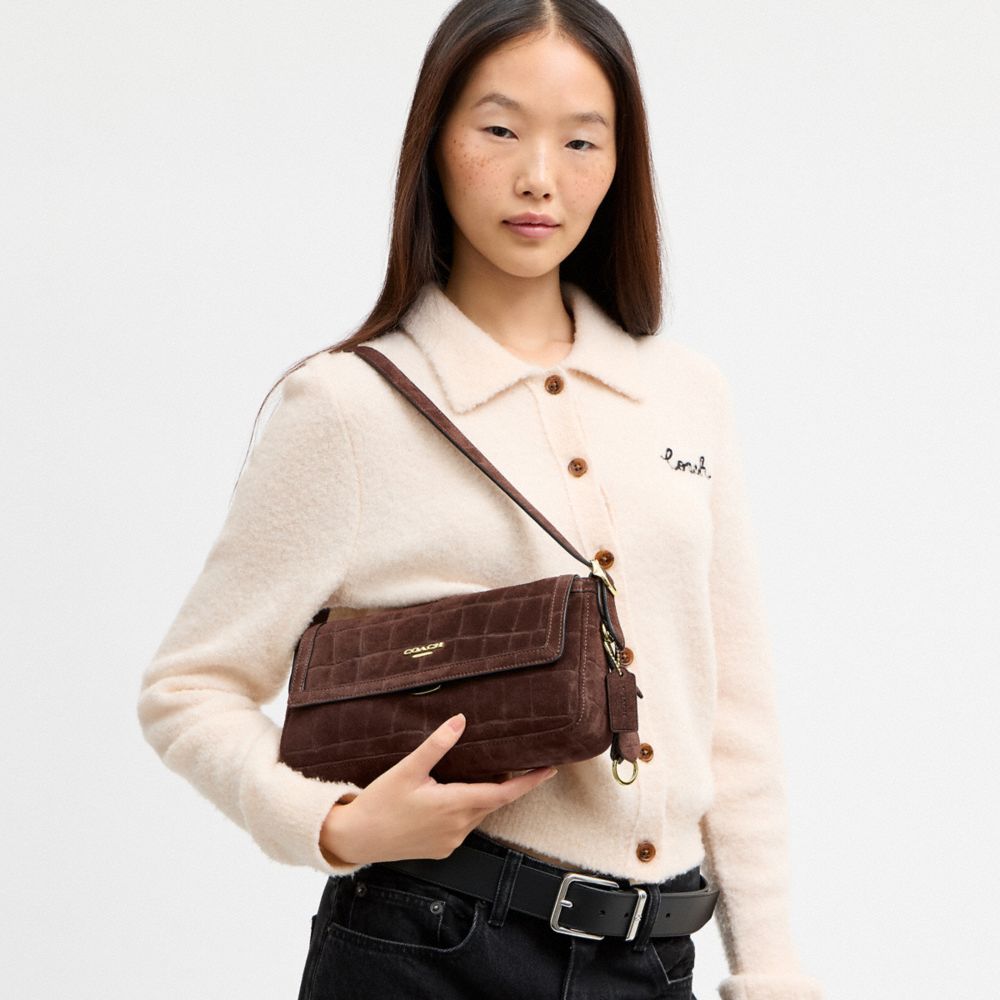 Coach Etta Small Flap Shoulder Bag Gold/Maple