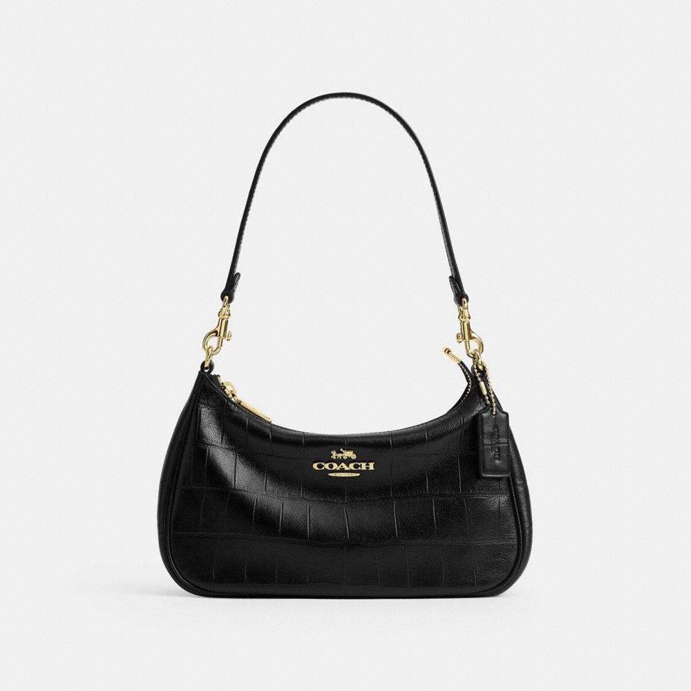 Coach Soft Teri Shoulder Bag Gold/Black