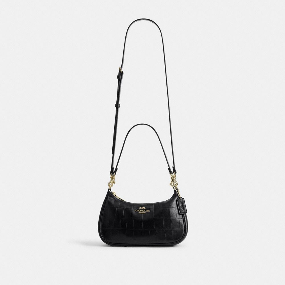 Coach Soft Teri Shoulder Bag Gold/Black
