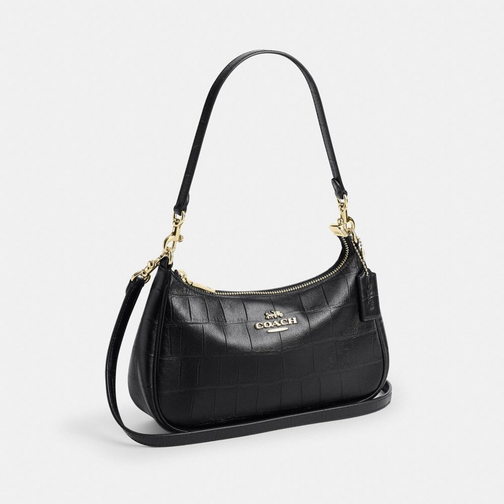 Coach Soft Teri Shoulder Bag Gold/Black