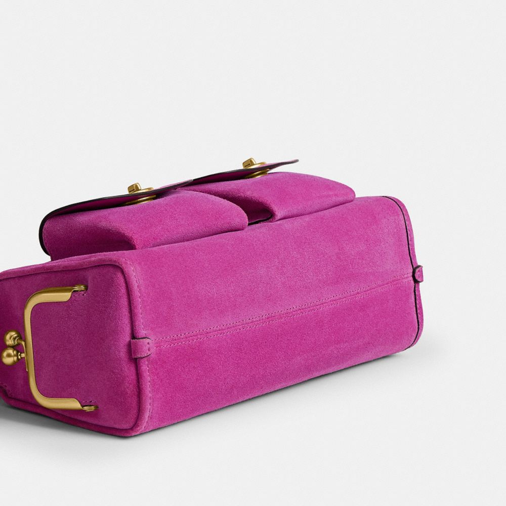 Coach Turnlock Haversack Bag 27 Brass/Magenta