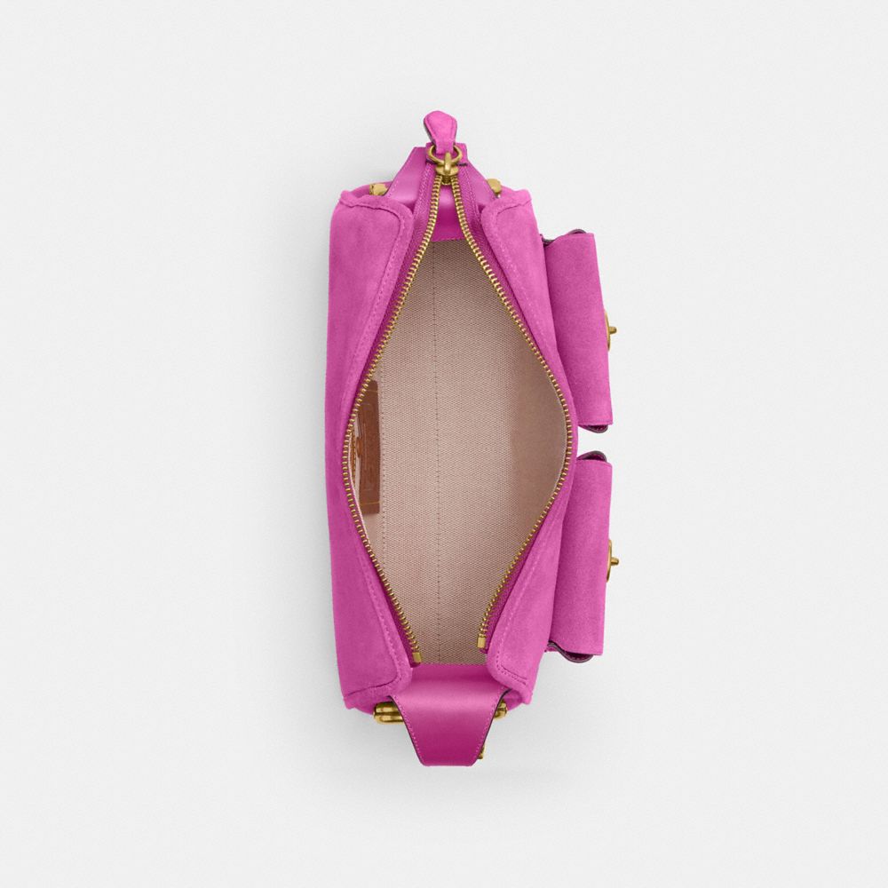 Coach Turnlock Haversack Bag 27 Brass/Magenta