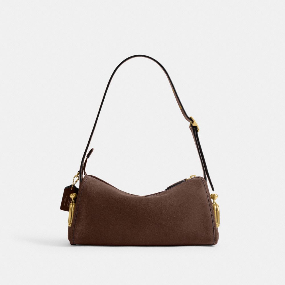 Coach Turnlock Haversack Bag 27 Brass/Dark Chocolate