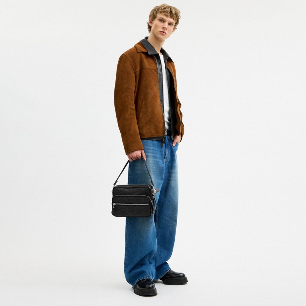 Coach Dakota Crossbody Bag In Signature UpcraftedLeather Black Signature