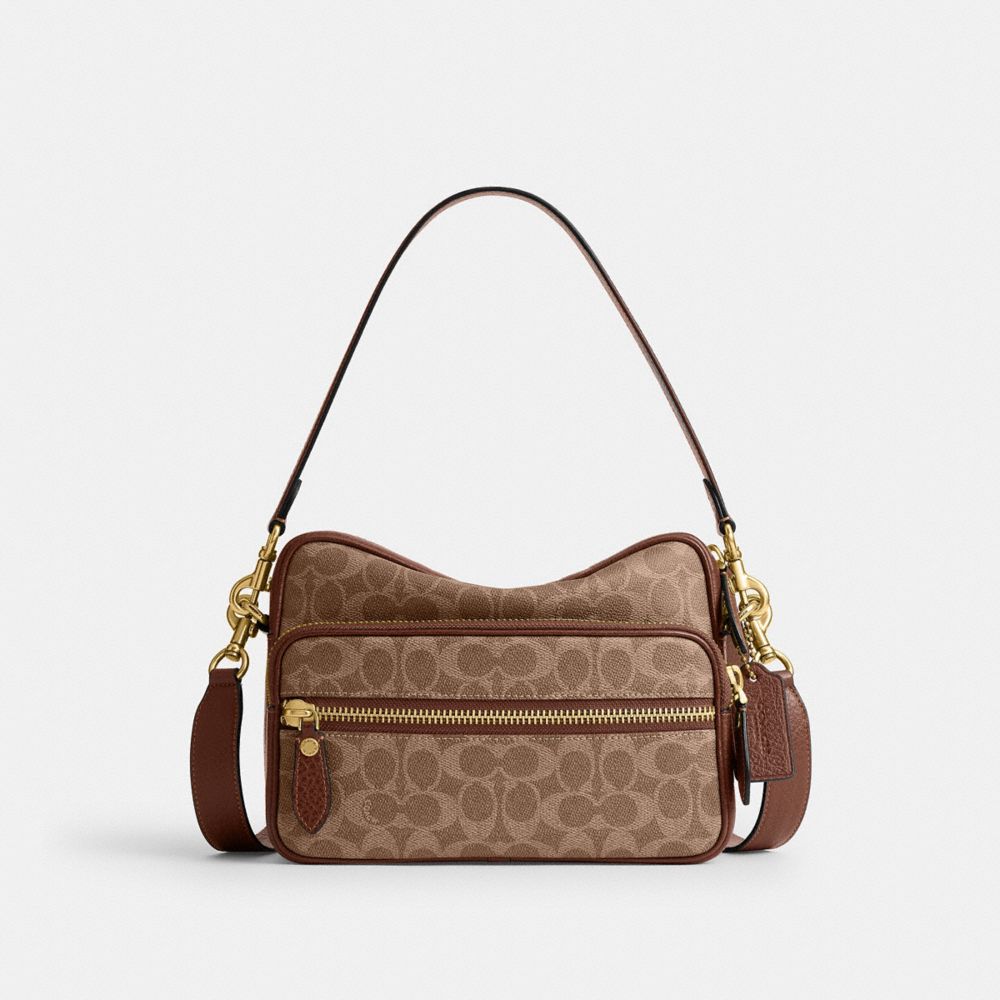 Coach Dakota Crossbody Bag In Signature UpcraftedLeather Tan Multi.