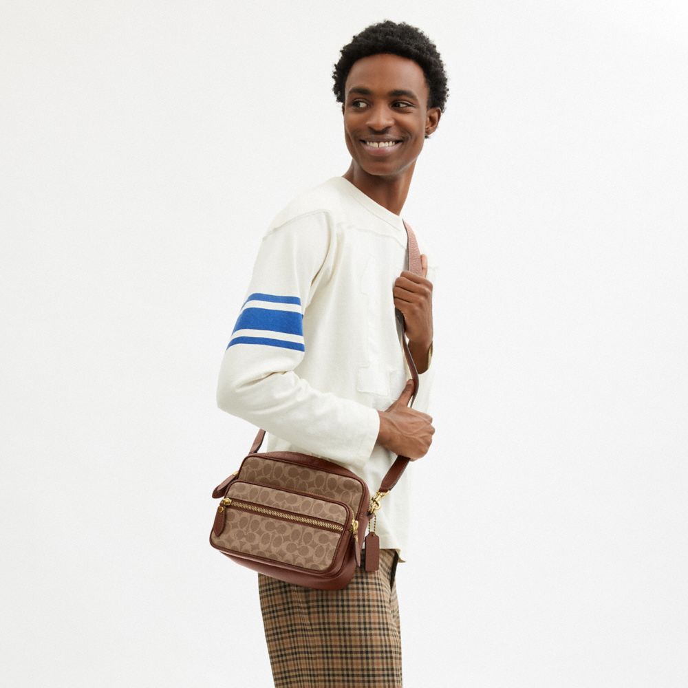 Coach Dakota Crossbody Bag In Signature UpcraftedLeather Tan Multi.