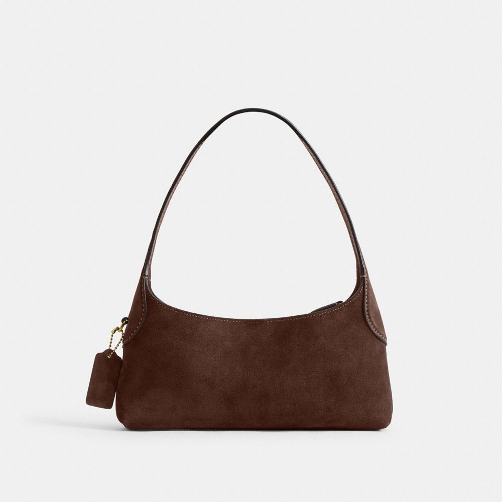 Coach Brooklyn Shoulder Bag 26 Brass/Dark Chocolate