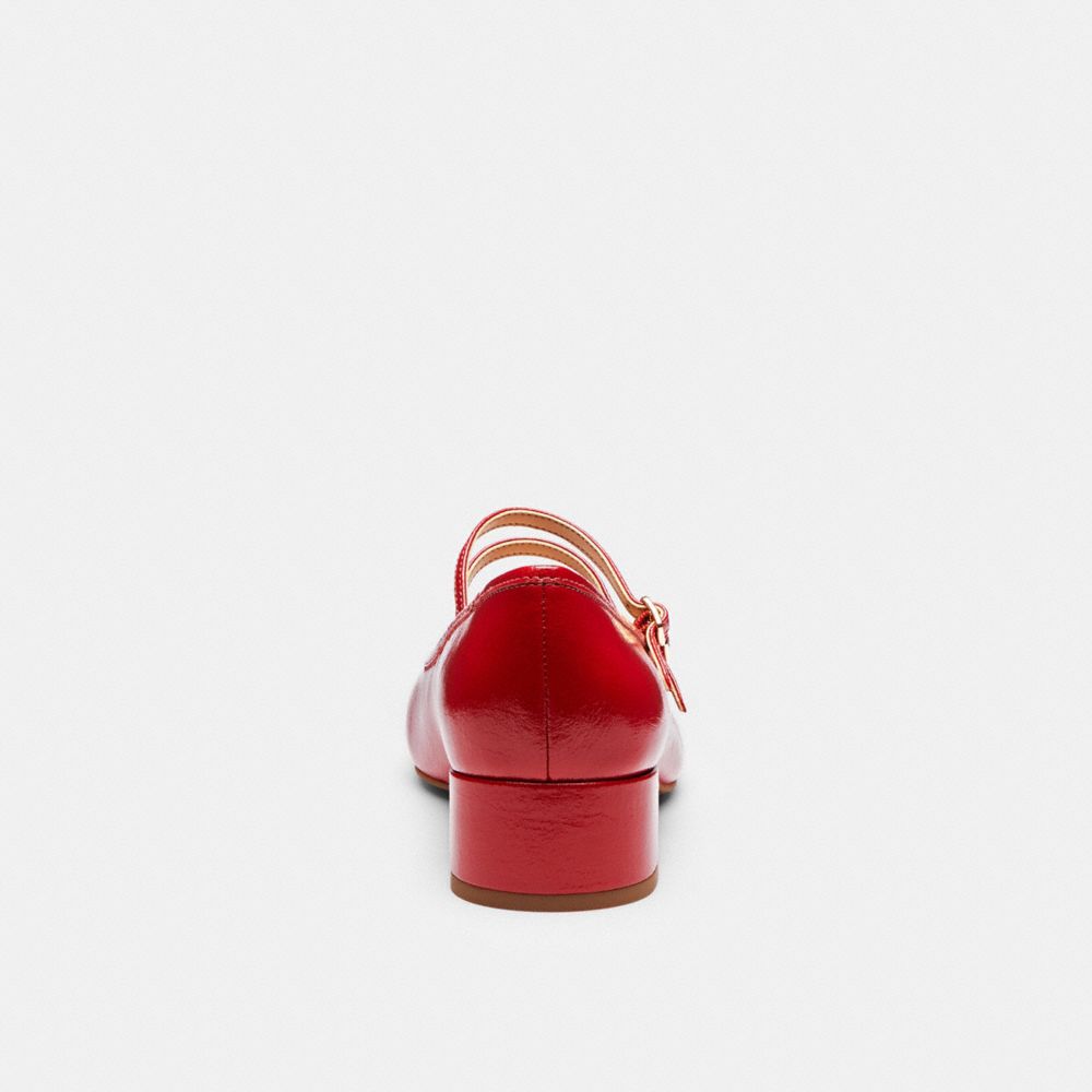 Women's Coach Double Buckle Block Heel Mary Jane Poppy
