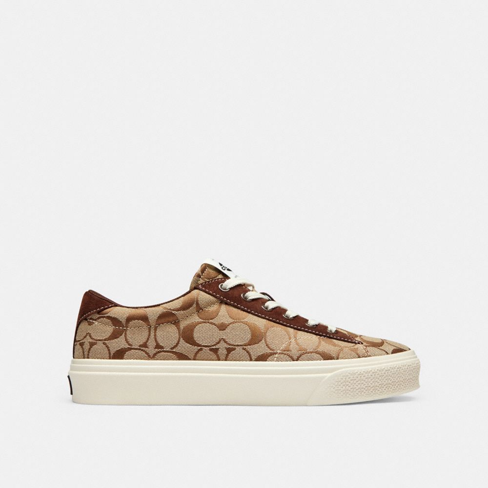 Women's Coach Skate Sneaker Khaki Maple