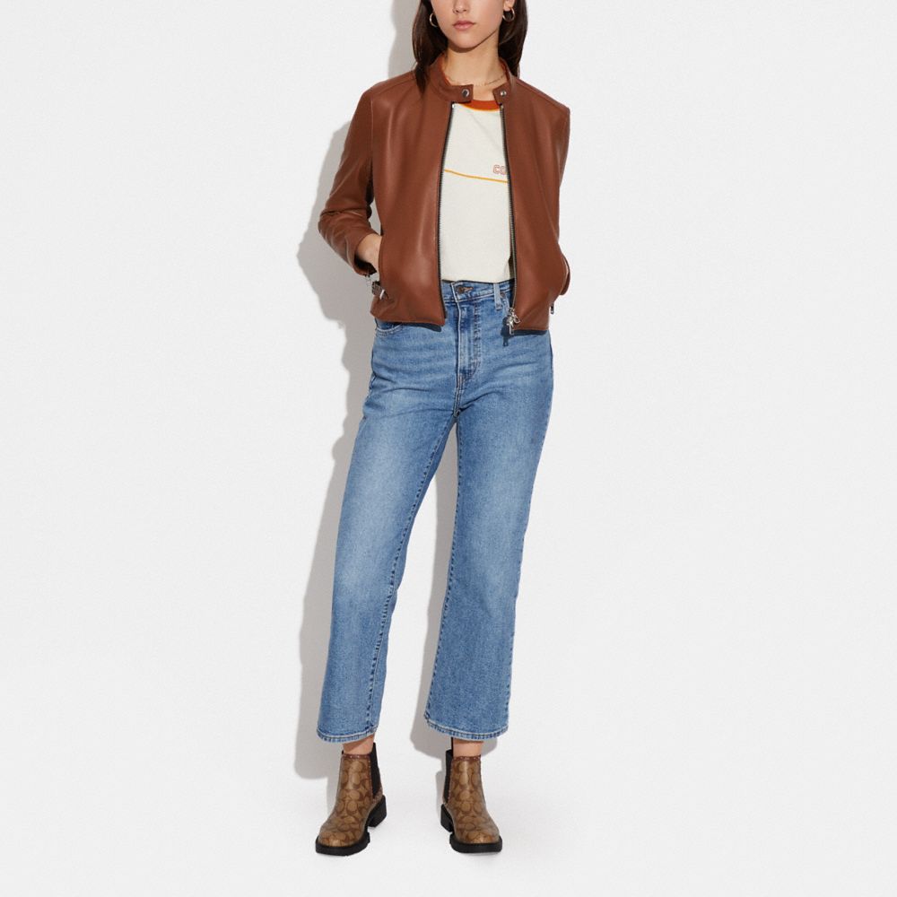 Coach Leather Racer Saddle