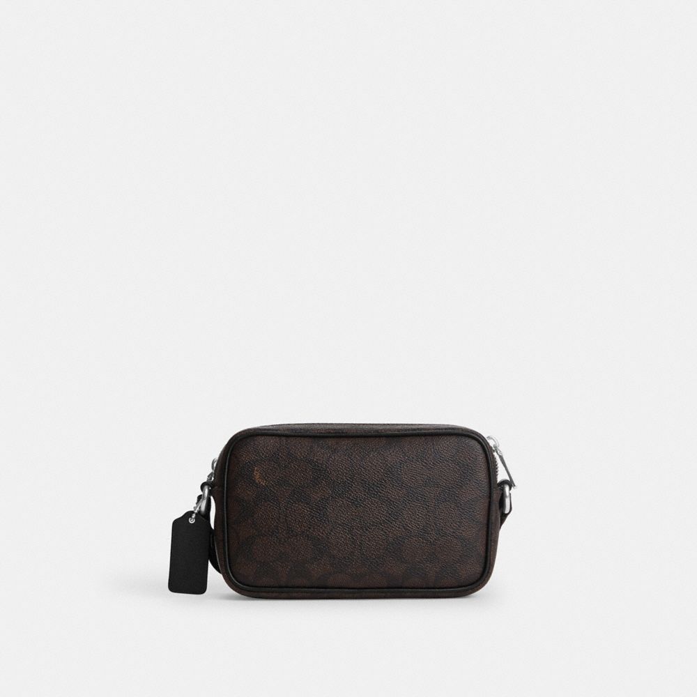 Coach Colton Crossbody Bag 19 In Signature Canvas with Patches Sv/Walnut/Black