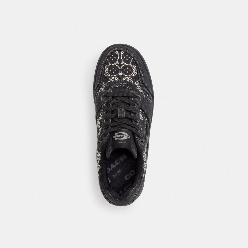 Women's Coach Soho Sneaker With Crystal Signature Black