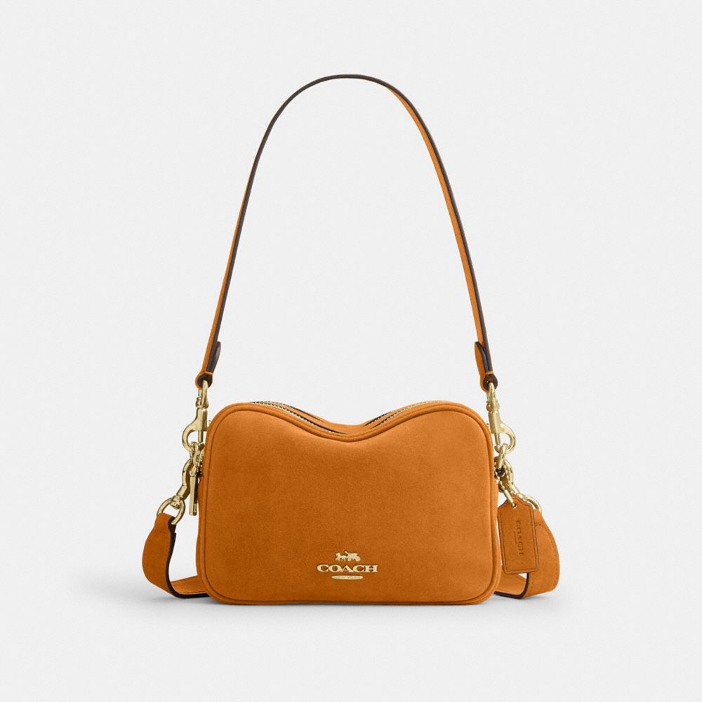 Coach Mini Carey Crossbody Bag Gold/Marigold