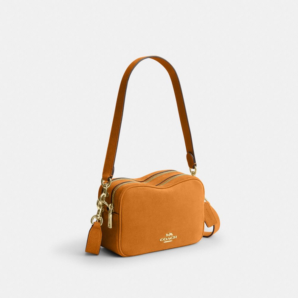 Coach Mini Carey Crossbody Bag Gold/Marigold