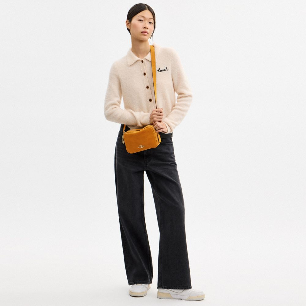 Coach Mini Carey Crossbody Bag Gold/Marigold