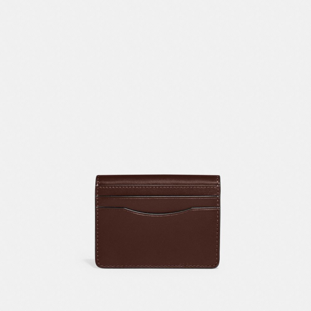 Coach Bandit Card Case Brass Maple