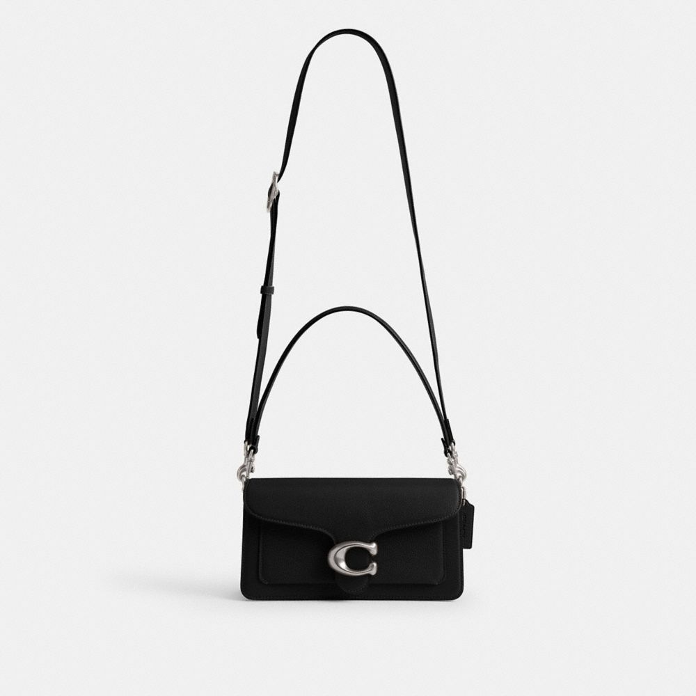Coach Tabby Shoulder Bag 26 Silver Black, worn