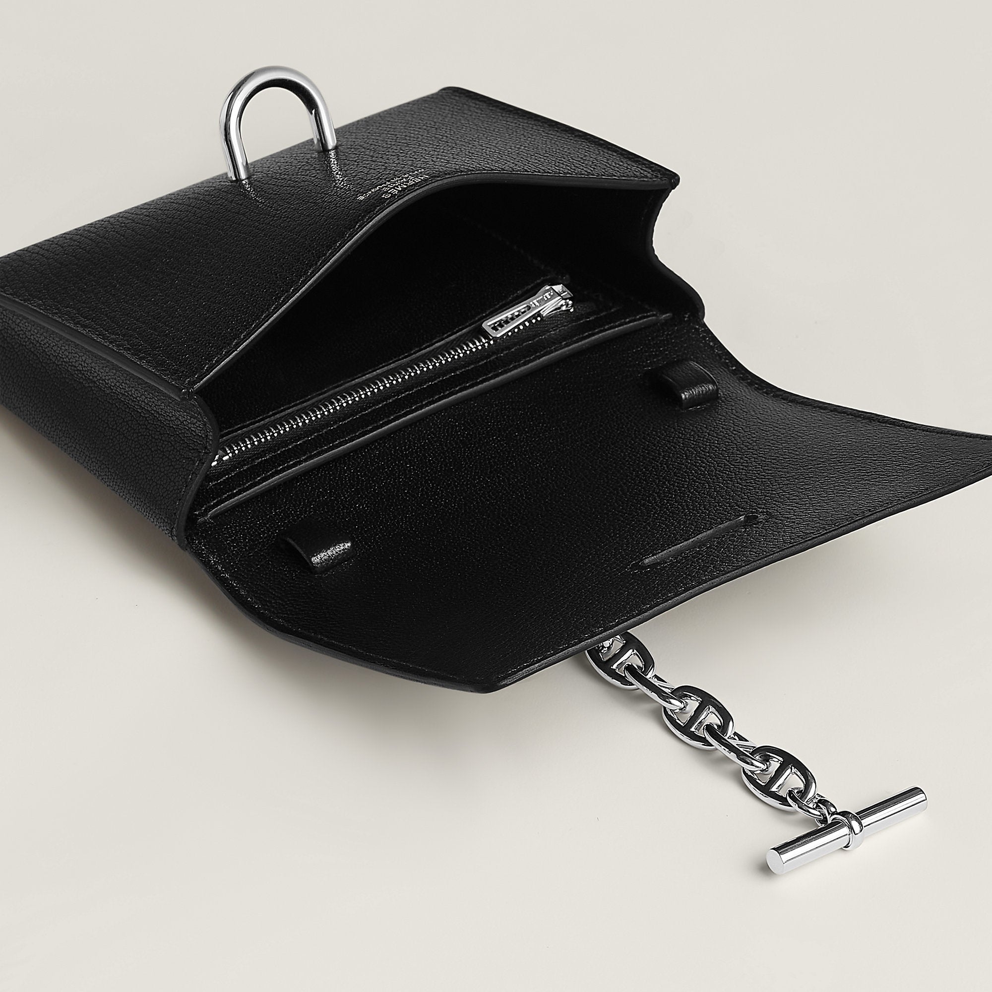 Hermes Chaine D'Ancre To Go Wallet Noir