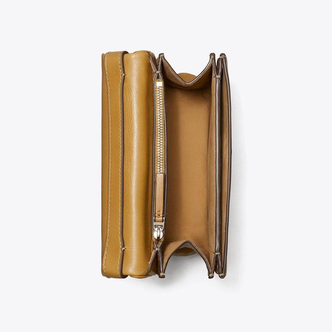 Tory Burch Charlie Runway Shoulder Bag WREN BROWN