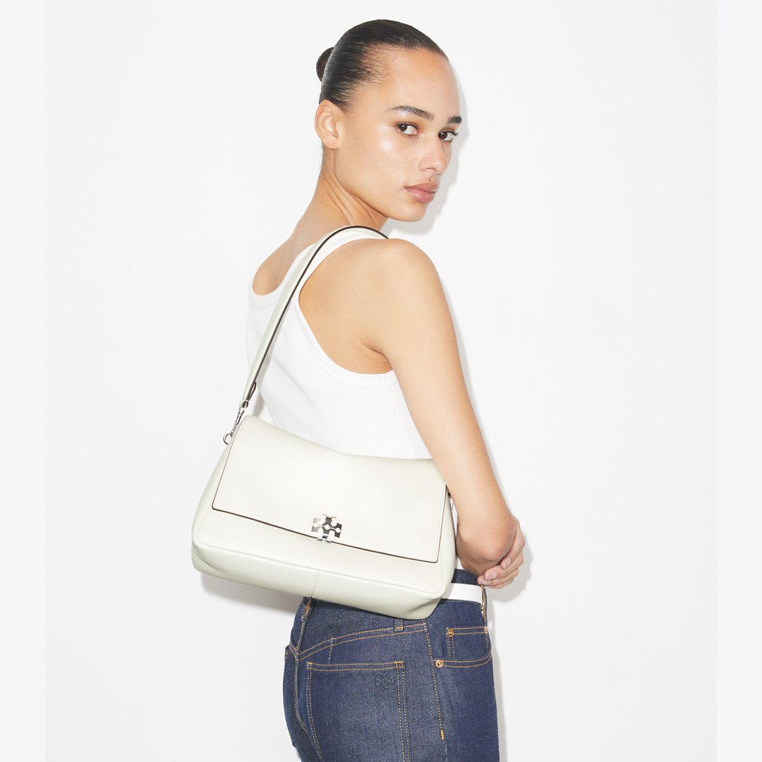 Tory Burch Charlie Shoulder Bag Bianco