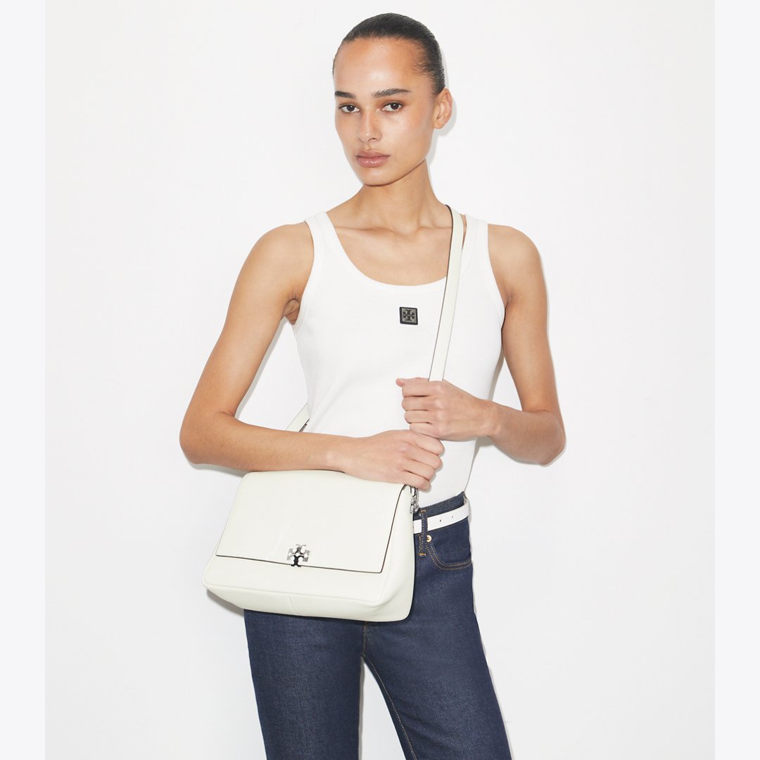 Tory Burch Charlie Shoulder Bag Bianco